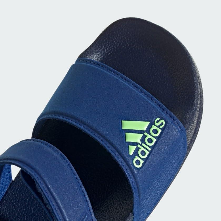 imageadidas Kids Adilette Slide SandalsTeam Royal BlueGreen SparkDark Blue