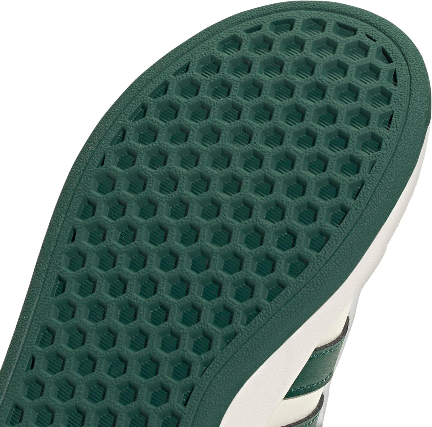 imageadidas Kids Grand Court 20 Elastic Lace ampamp Strap ShoesOff WhiteCollegiate GreenBlack