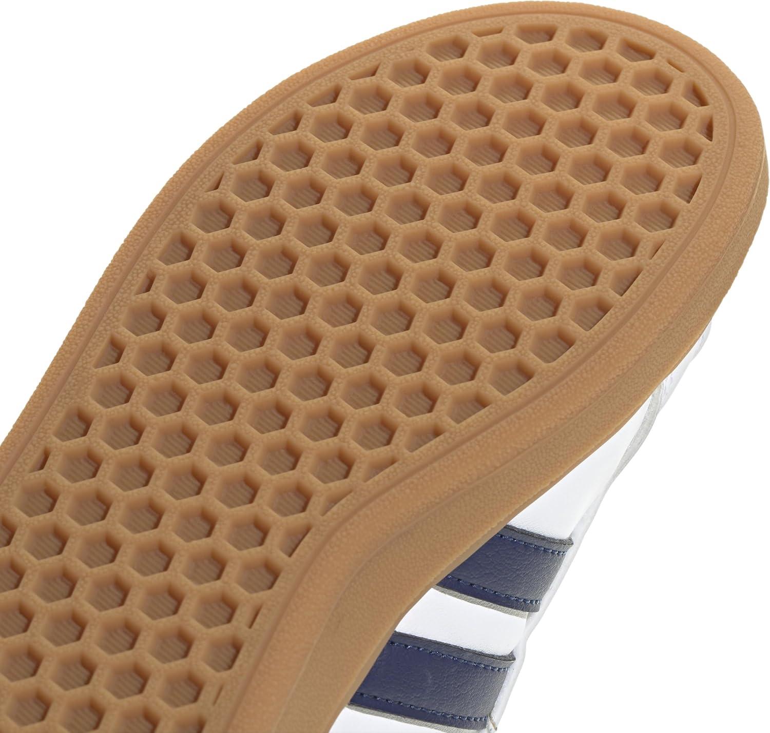 imageadidas Kids Grand Court 20 Elastic Lace ampamp Strap ShoesWhiteDark BlueGum
