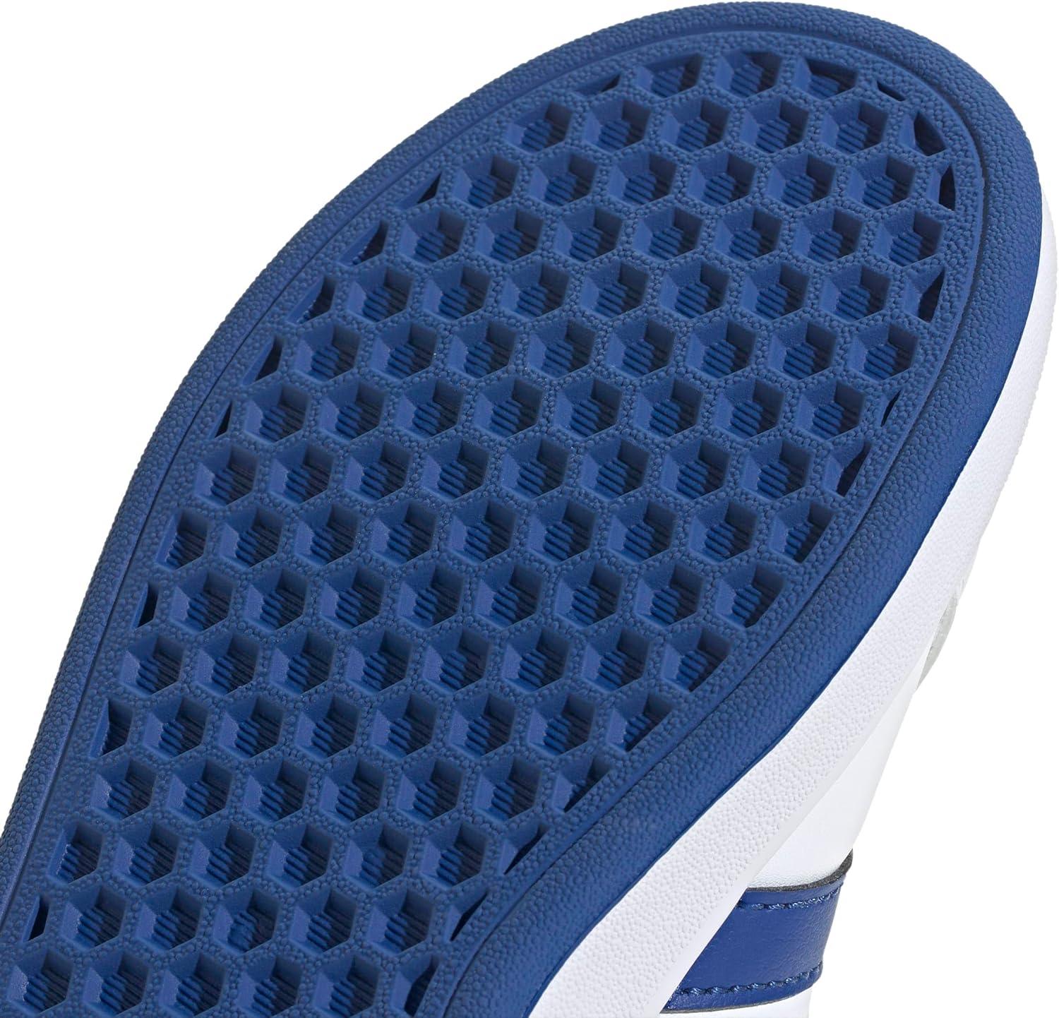 imageadidas Kids Grand Court 20 Elastic Lace ampamp Strap ShoesWhiteTeam Royal BlueBlack