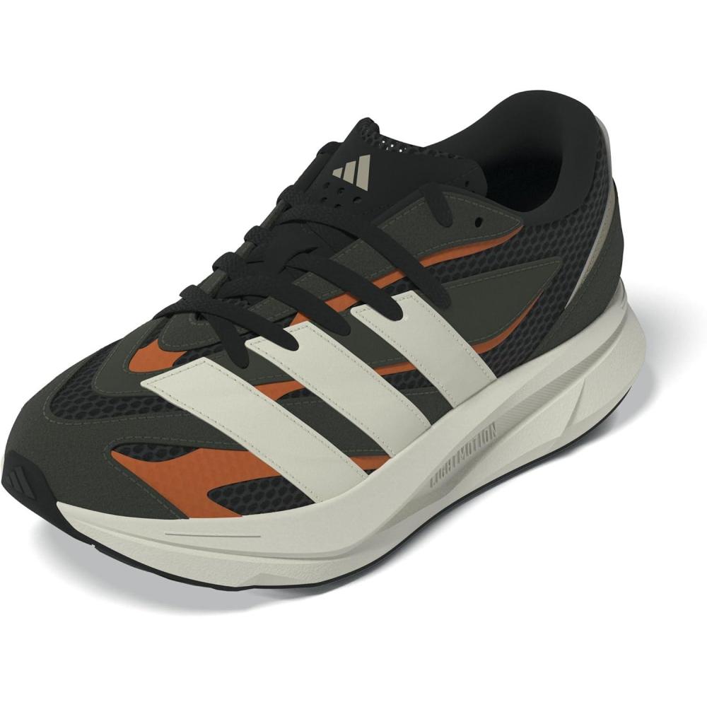 imageadidas Boys Lightblaze Lace Up SneakersBlackOff WhiteShadow Olive
