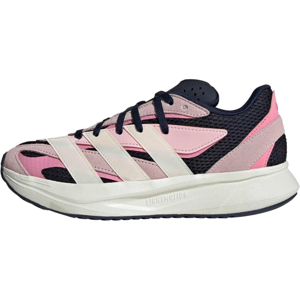 imageadidas Boys Lightblaze Lace Up SneakersCollegiate NavyOff WhiteBliss Pink