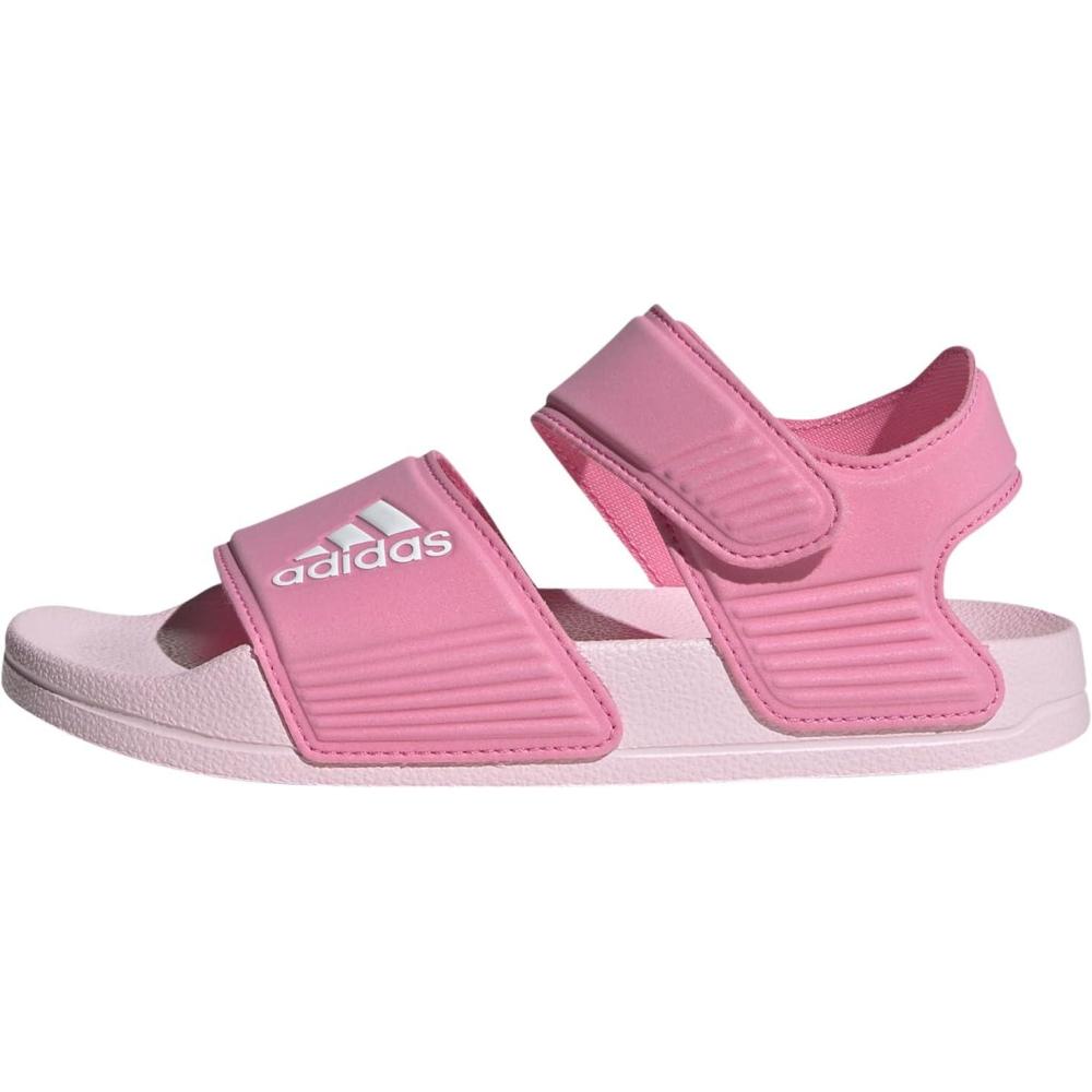 imageadidas Kids Adilette Slide SandalsBliss PinkWhiteClear Pink