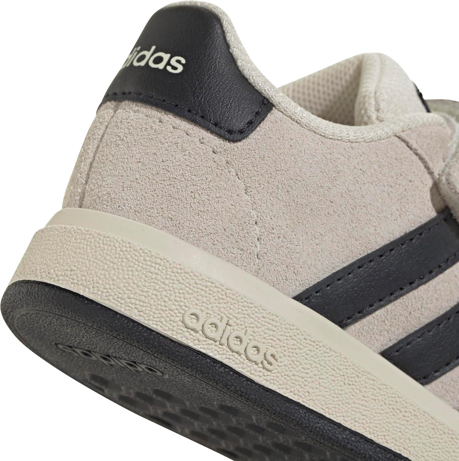 imageadidas BabyBoys Grand Court 20 Elastic Lace ampamp StrapWonder WhiteBlackWhite