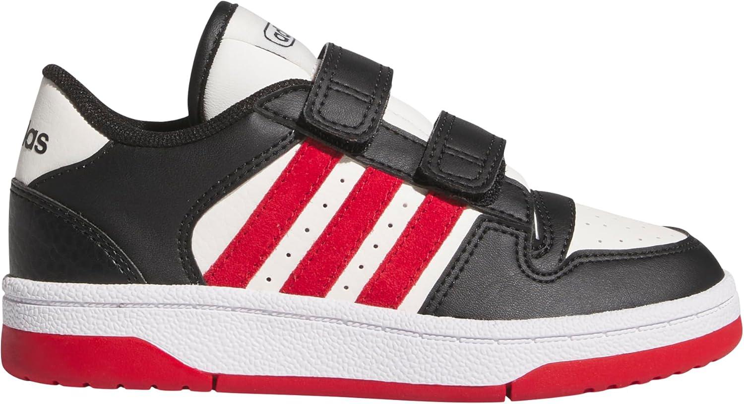 imageadidas Kids Break Start Hook ampamp Loop ShoeBlackTeam Power RedWhite