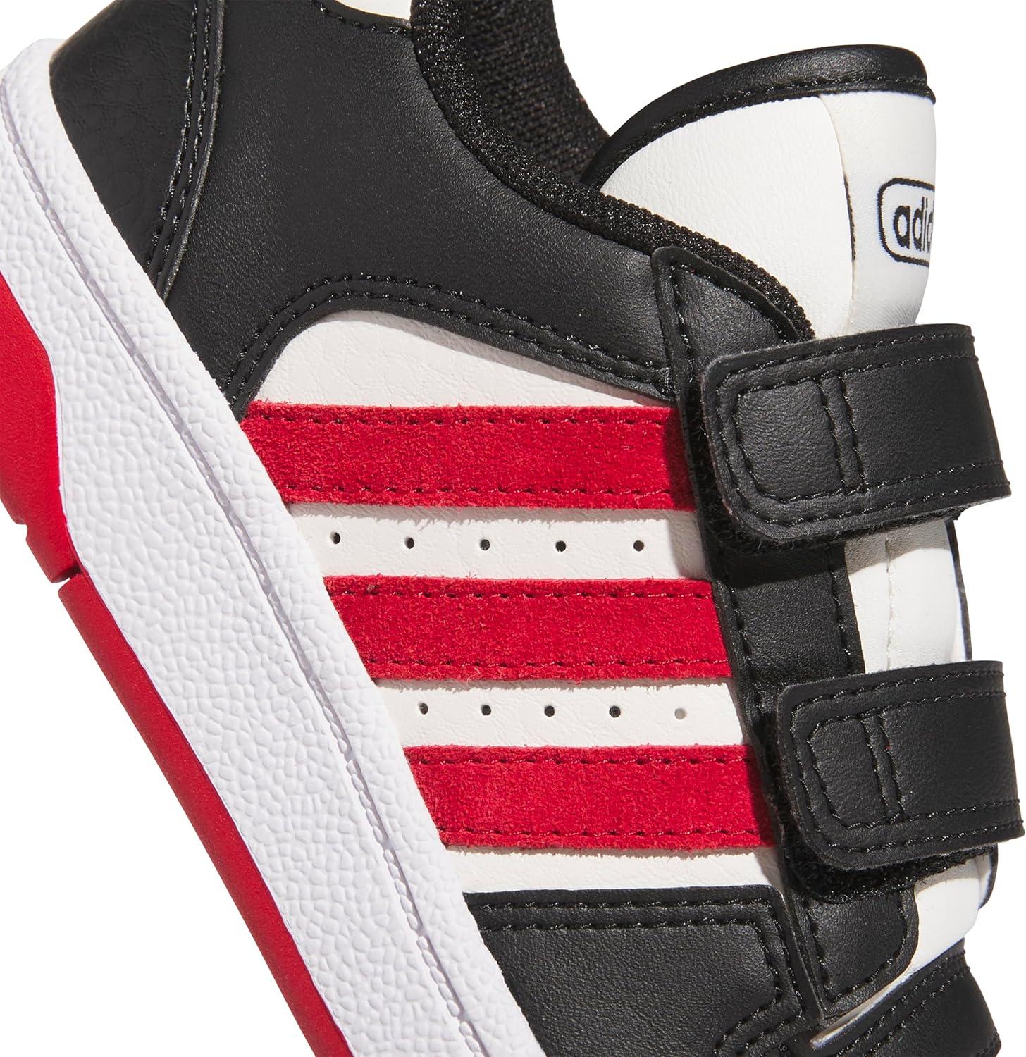 imageadidas Kids Break Start Hook ampamp Loop ShoeBlackTeam Power RedWhite