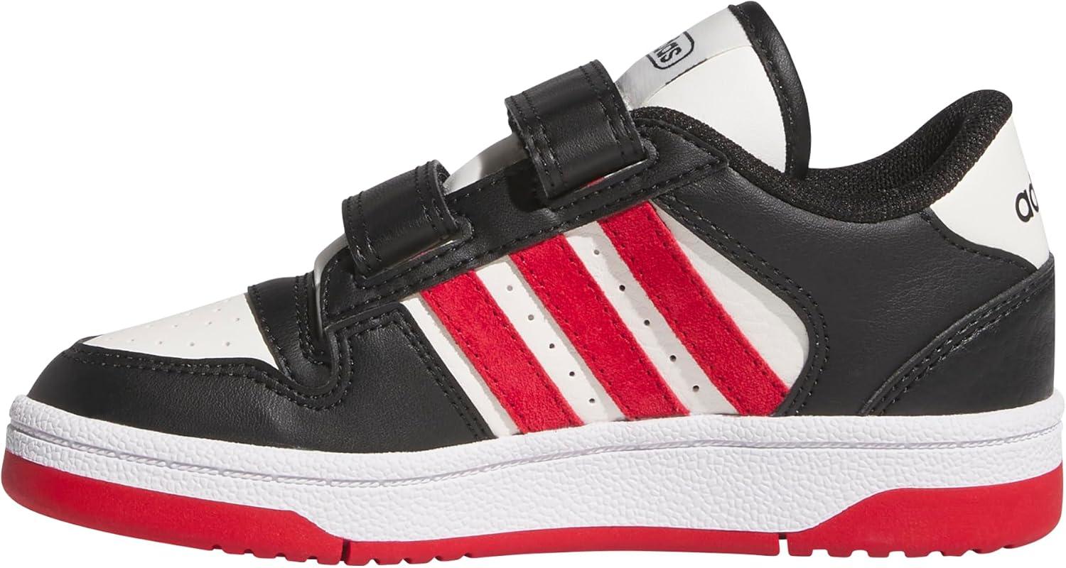 imageadidas Kids Break Start Hook ampamp Loop ShoeBlackTeam Power RedWhite