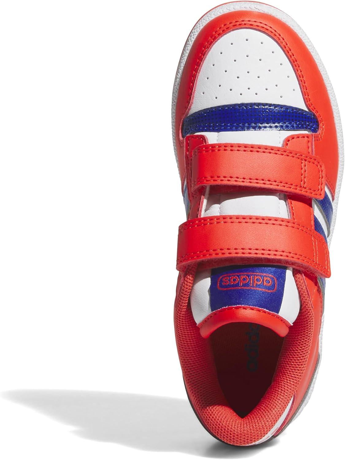 imageadidas Kids Break Start Hook ampamp Loop ShoeBright RedEquipment BlueWhite