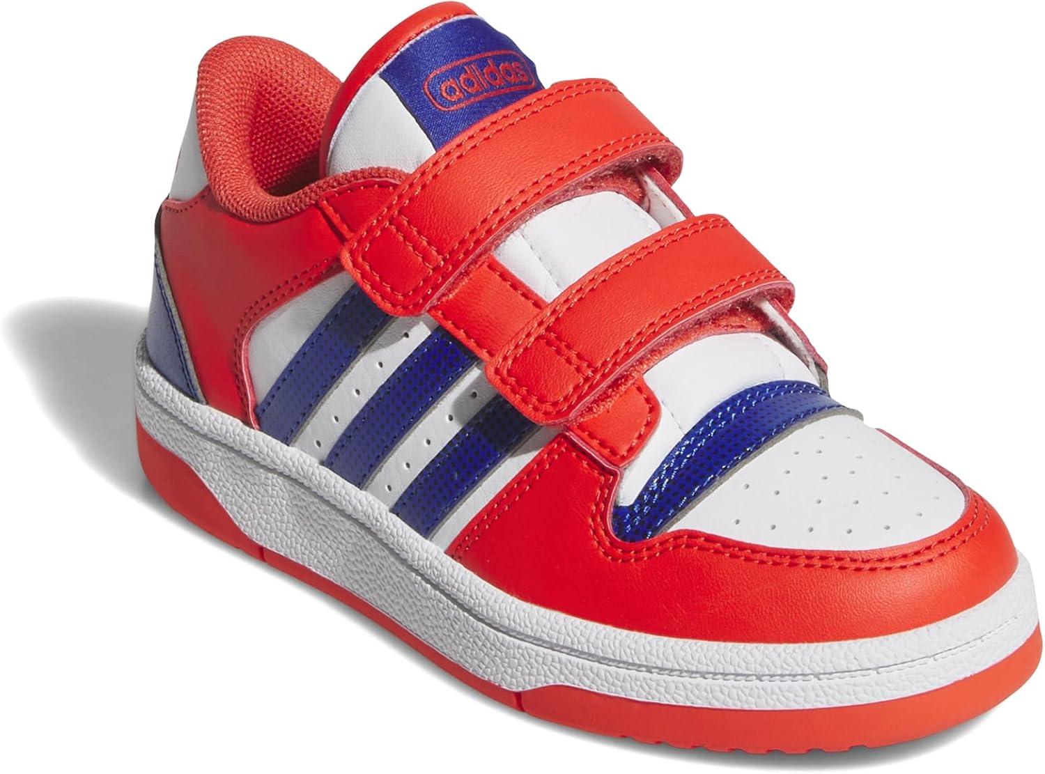 imageadidas Kids Break Start Hook ampamp Loop ShoeBright RedEquipment BlueWhite