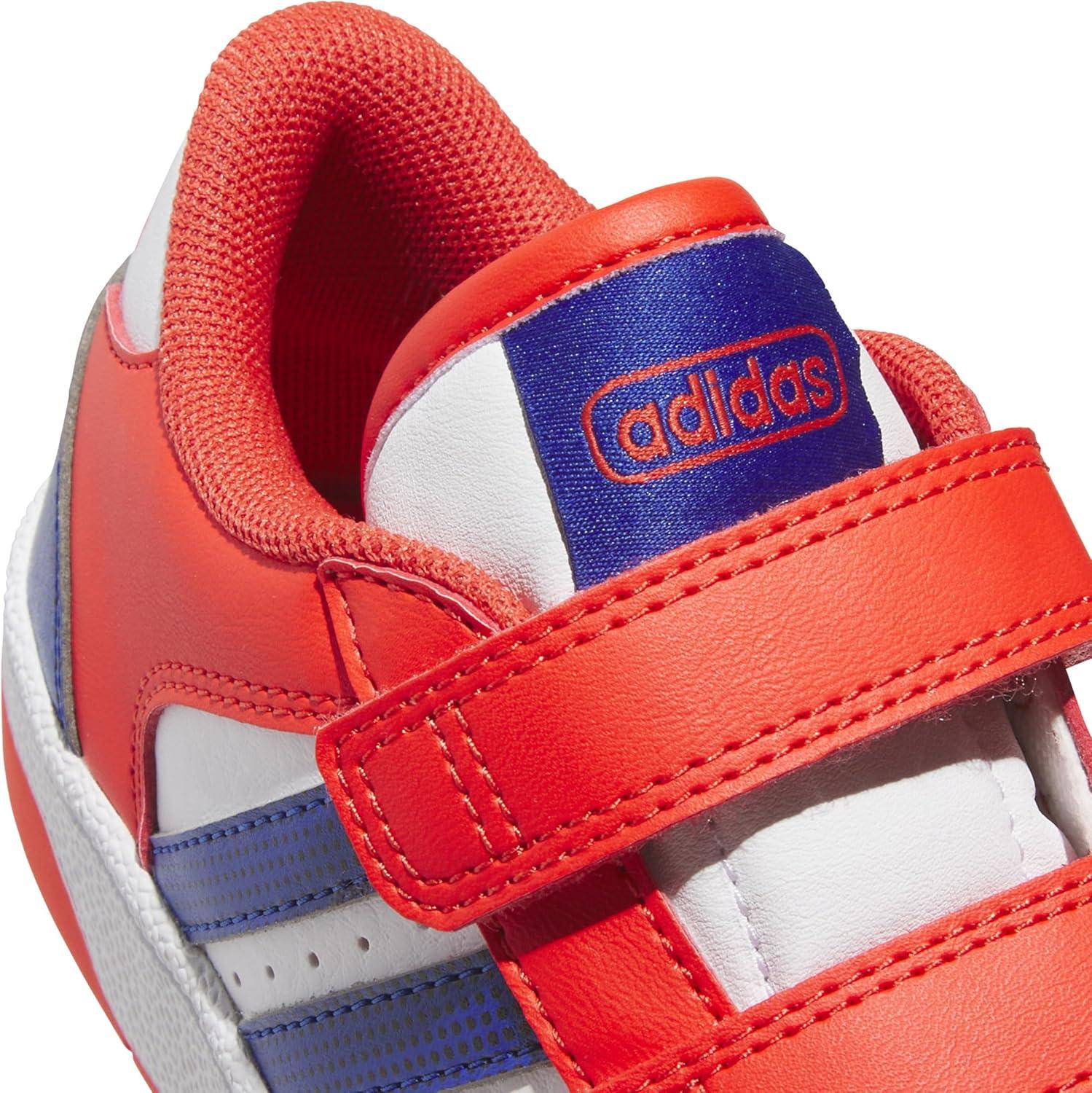 imageadidas Kids Break Start Hook ampamp Loop ShoeBright RedEquipment BlueWhite