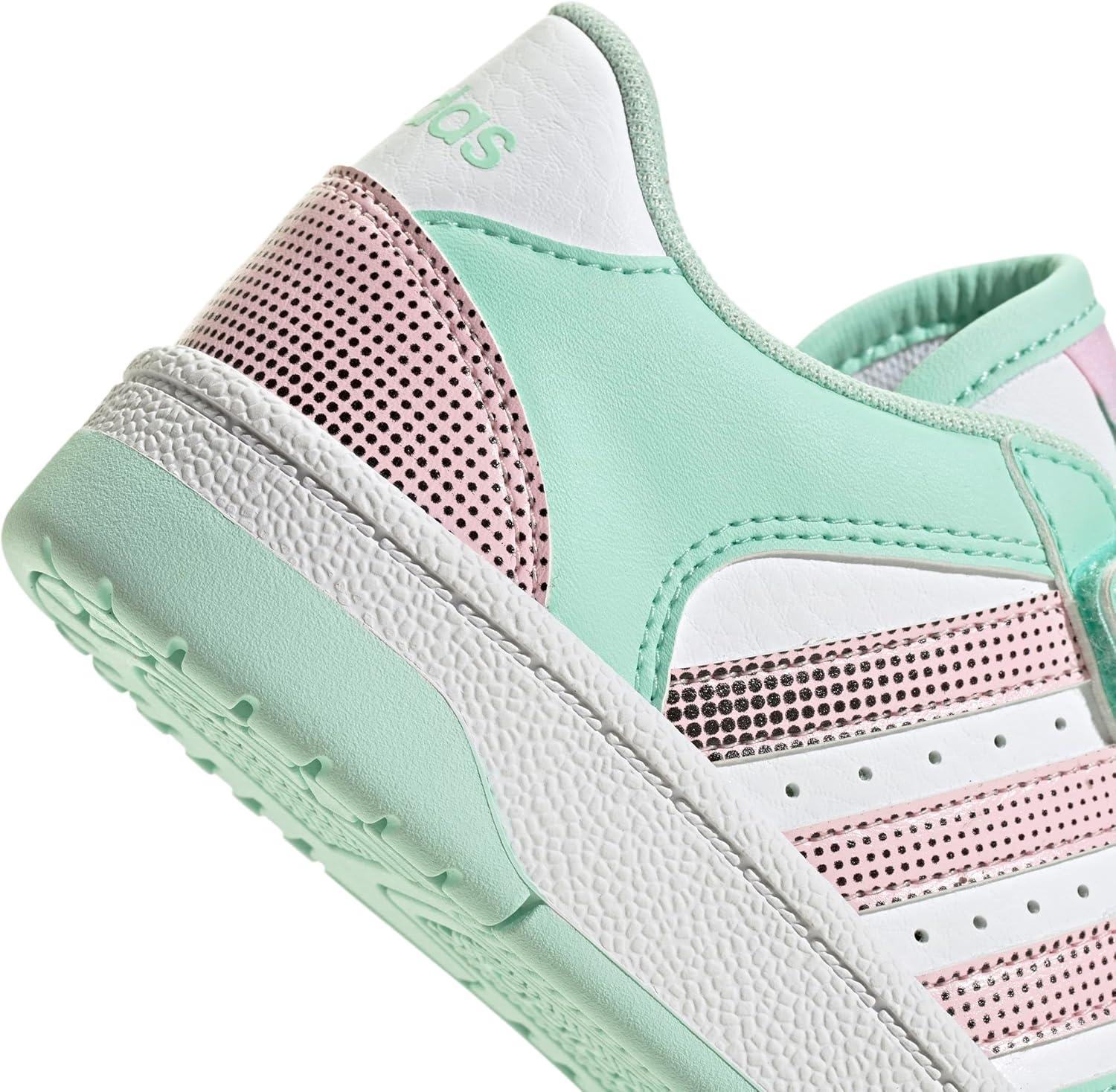 imageadidas Kids Break Start Hook ampamp Loop ShoeClear MintClear PinkWhite