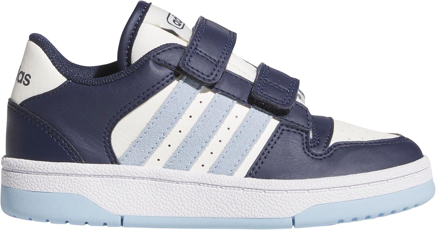 imageadidas Kids Break Start Hook ampamp Loop ShoeCollegiate NavyClear SkyWhite