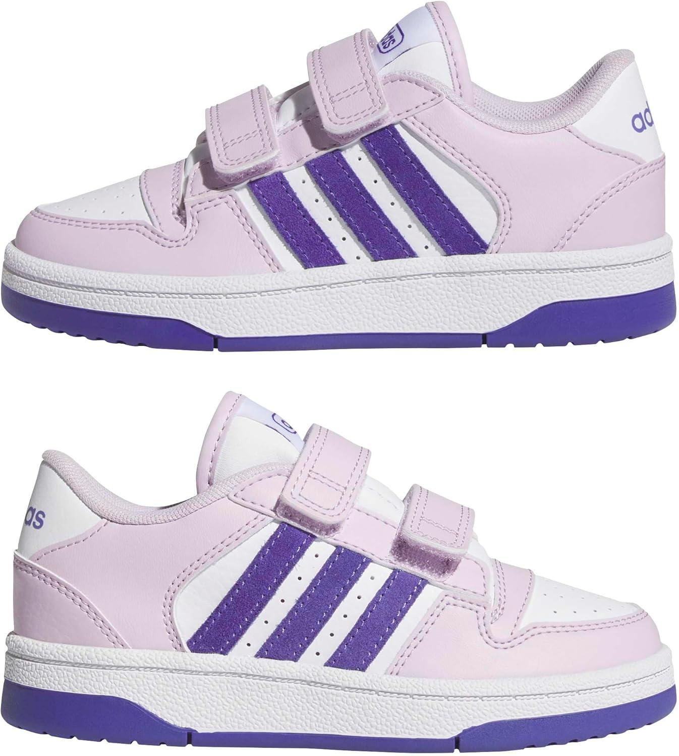 imageadidas Kids Break Start Hook ampamp Loop ShoeIce LavenderWhiteWhite