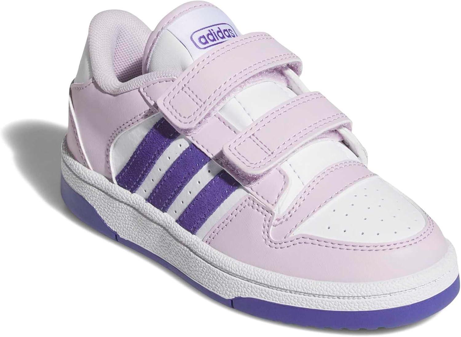 imageadidas Kids Break Start Hook ampamp Loop ShoeIce LavenderWhiteWhite