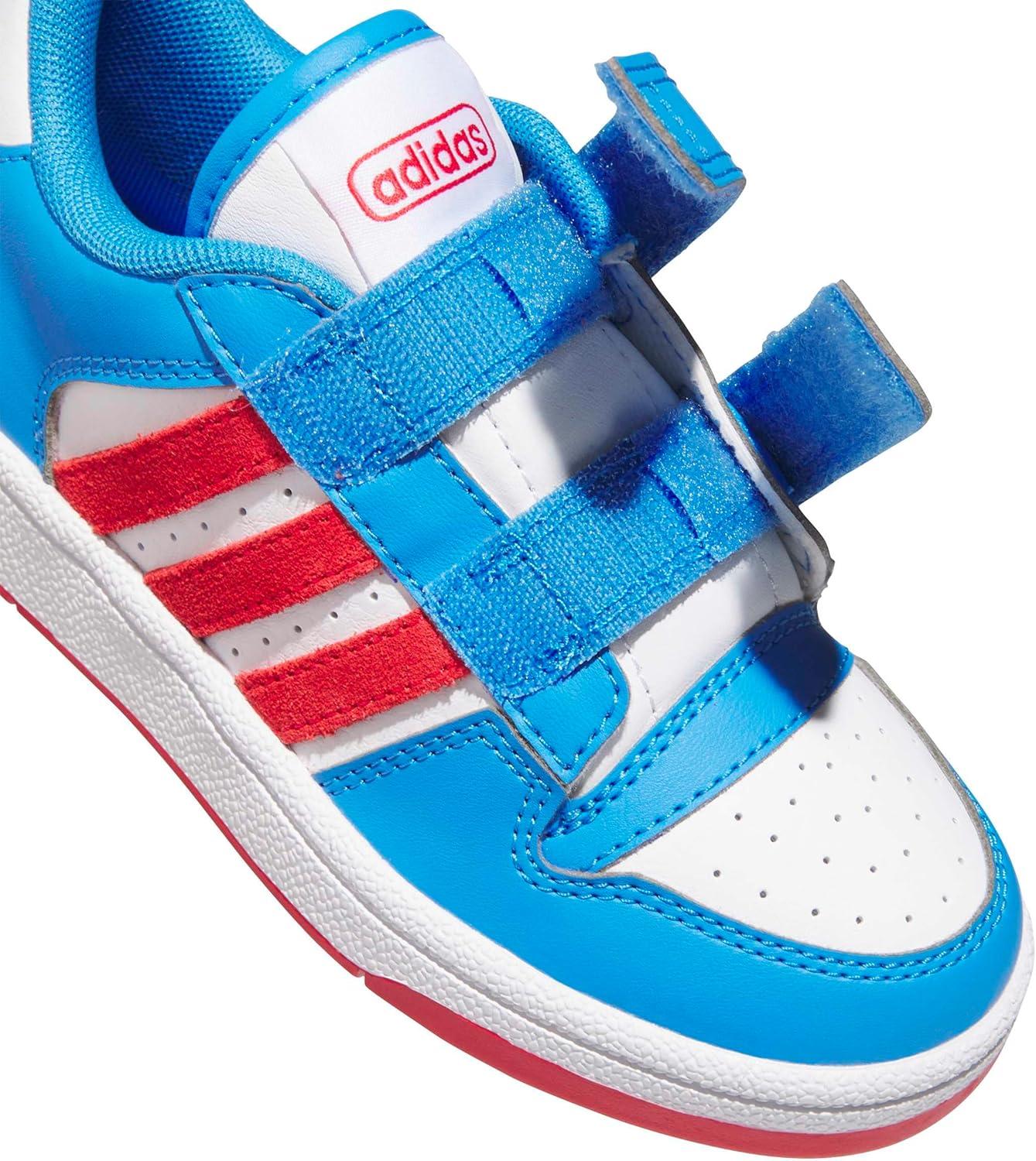 imageadidas Kids Break Start Hook ampamp Loop ShoeLucid Ray BluePure RubyWhite