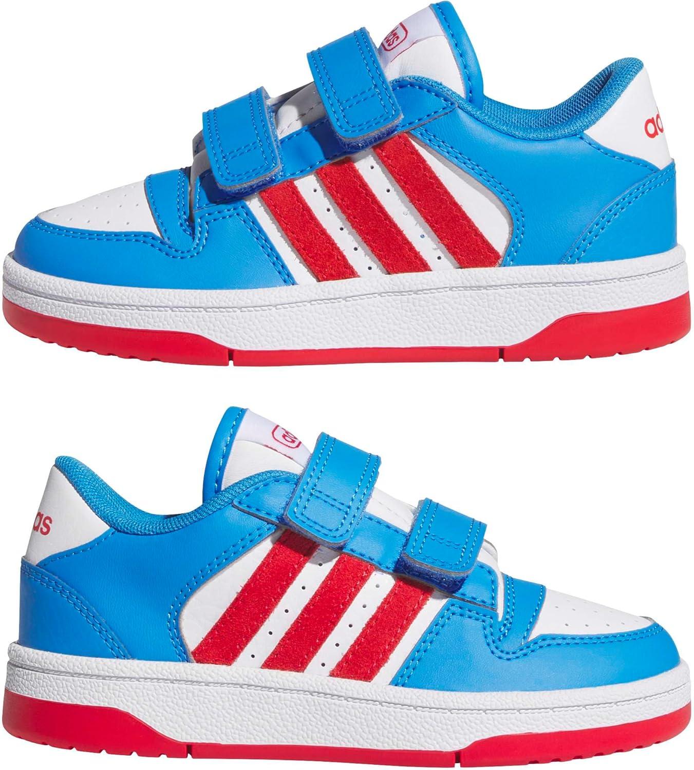 imageadidas Kids Break Start Hook ampamp Loop ShoeLucid Ray BluePure RubyWhite
