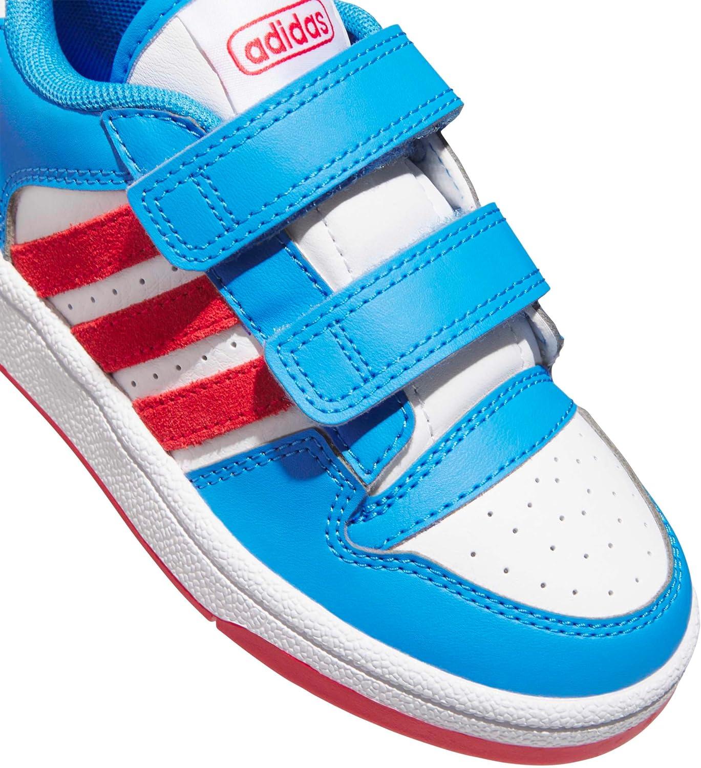 imageadidas Kids Break Start Hook ampamp Loop ShoeLucid Ray BluePure RubyWhite