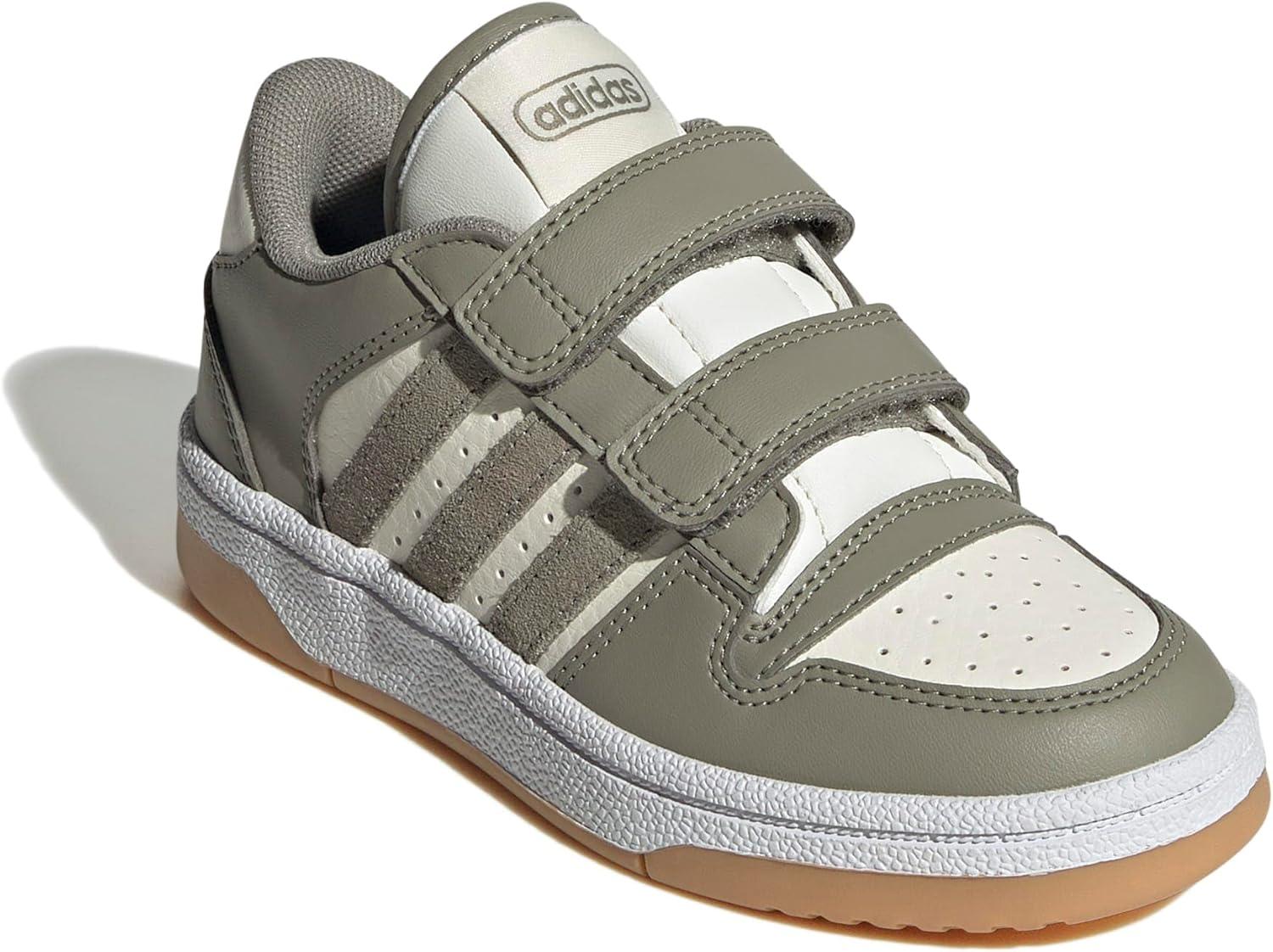 imageadidas Kids Break Start Hook ampamp Loop ShoeSilver PebbleSilver PebbleCloud White