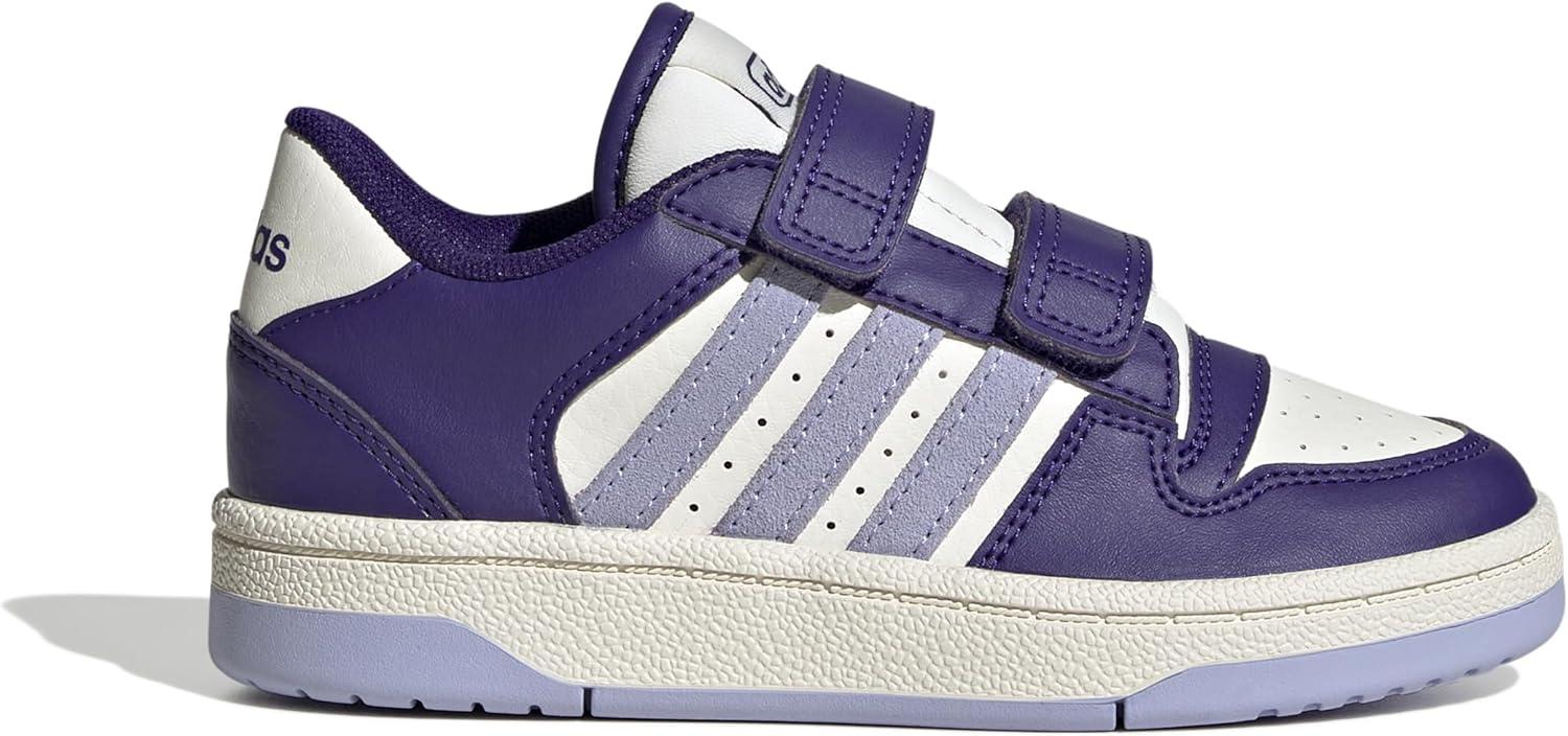 imageadidas Kids Break Start Hook ampamp Loop ShoeTeam Collegiate PurpleViolet ToneWhite