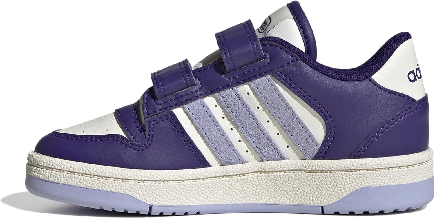 imageadidas Kids Break Start Hook ampamp Loop ShoeTeam Collegiate PurpleViolet ToneWhite
