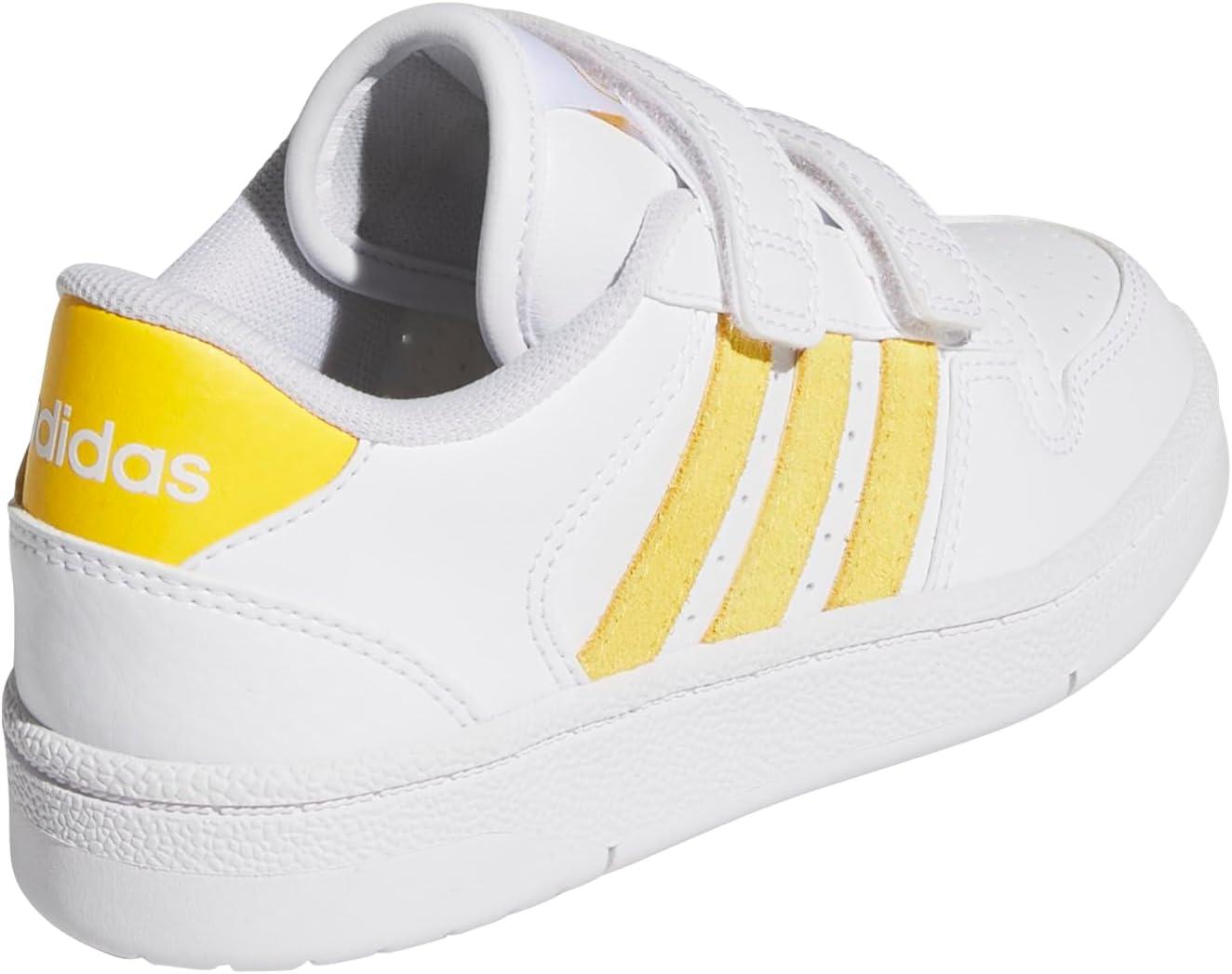 imageadidas Kids Break Start Hook ampamp Loop ShoeWhiteBold GoldWhite
