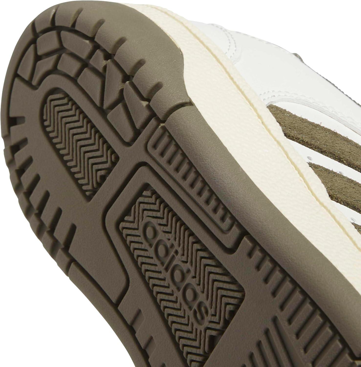 imageadidas Kids Break Start Hook ampamp Loop ShoeWhiteOlive StrataCharcoal