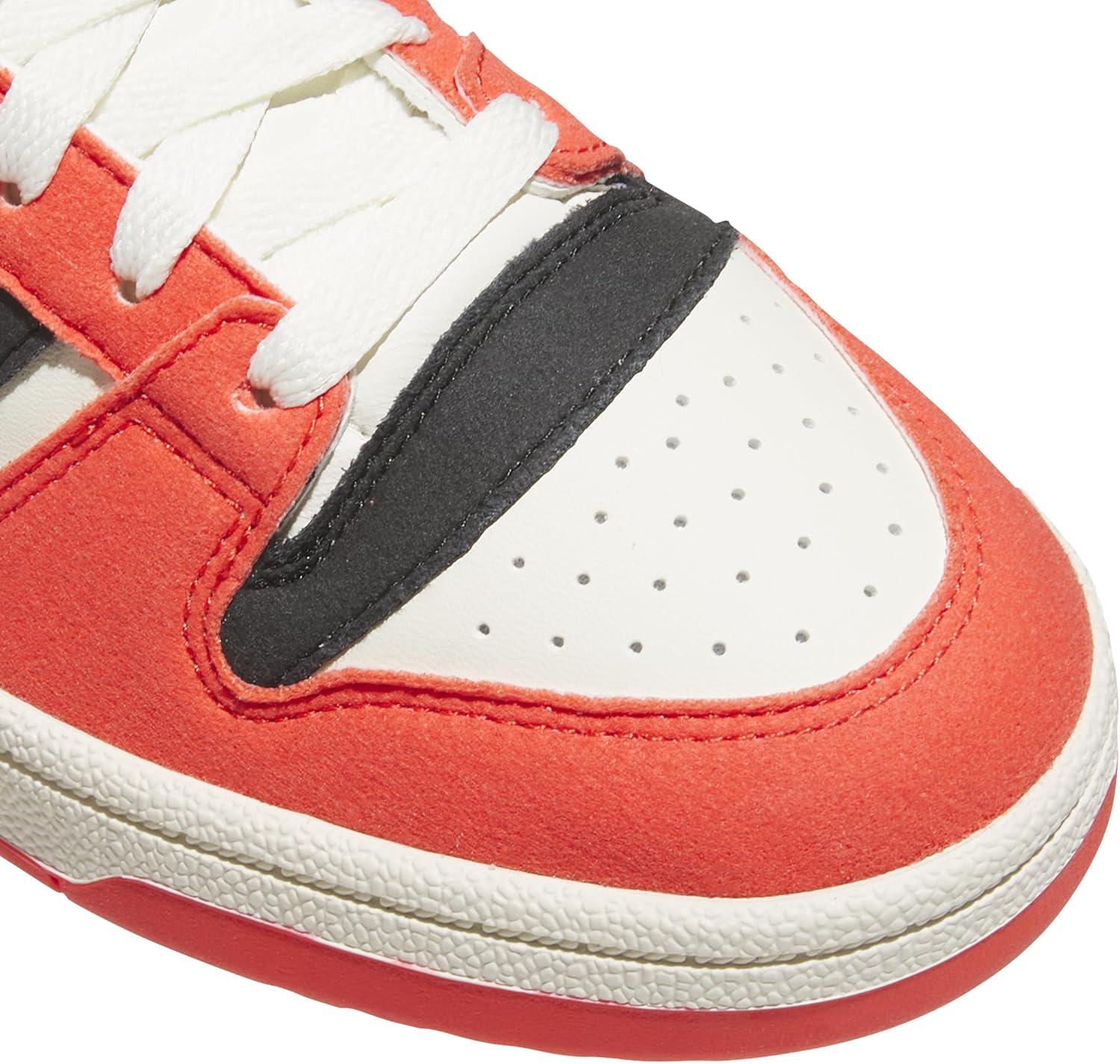 imageadidas UnisexChild Break Start Mid TopBright RedBlackOff White