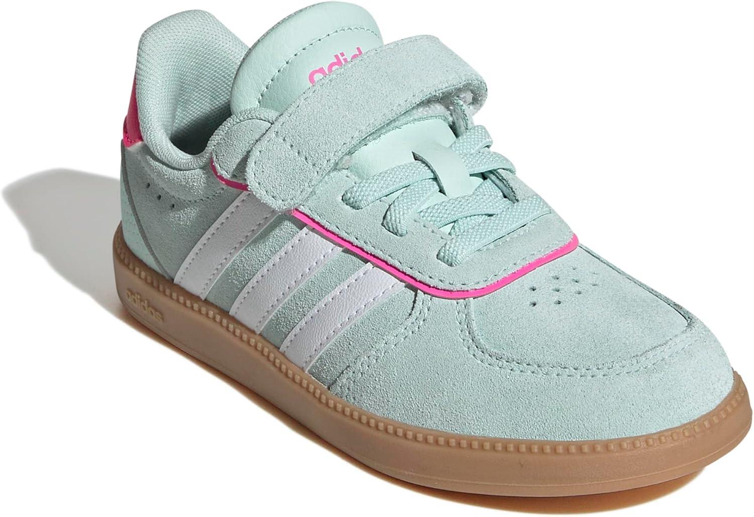 imageadidas UnisexChild Breaknet Sleek Elastic Lace ampamp StrapHalo MintWhiteLucid Pink