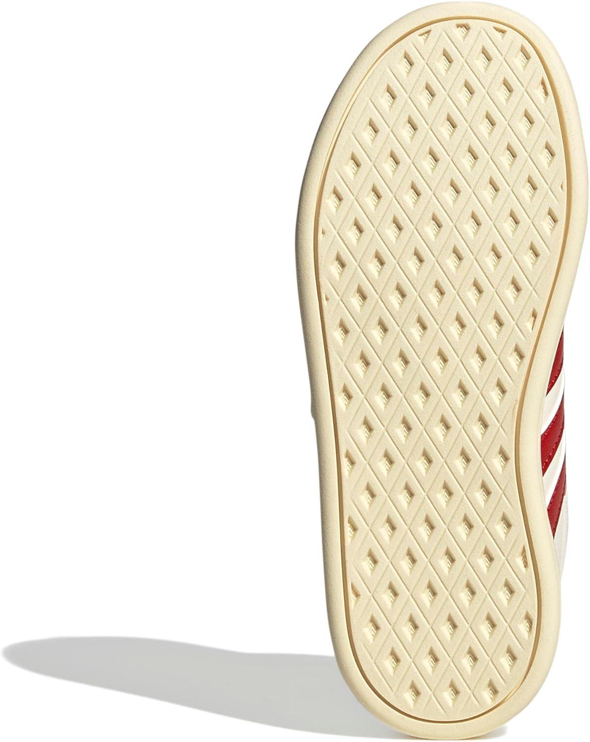 imageadidas UnisexChild Breaknet Sleek Elastic Lace ampamp StrapOff WhiteBetter ScarletWarm Vanilla