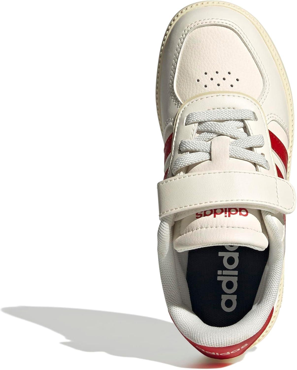 imageadidas UnisexChild Breaknet Sleek Elastic Lace ampamp StrapOff WhiteBetter ScarletWarm Vanilla