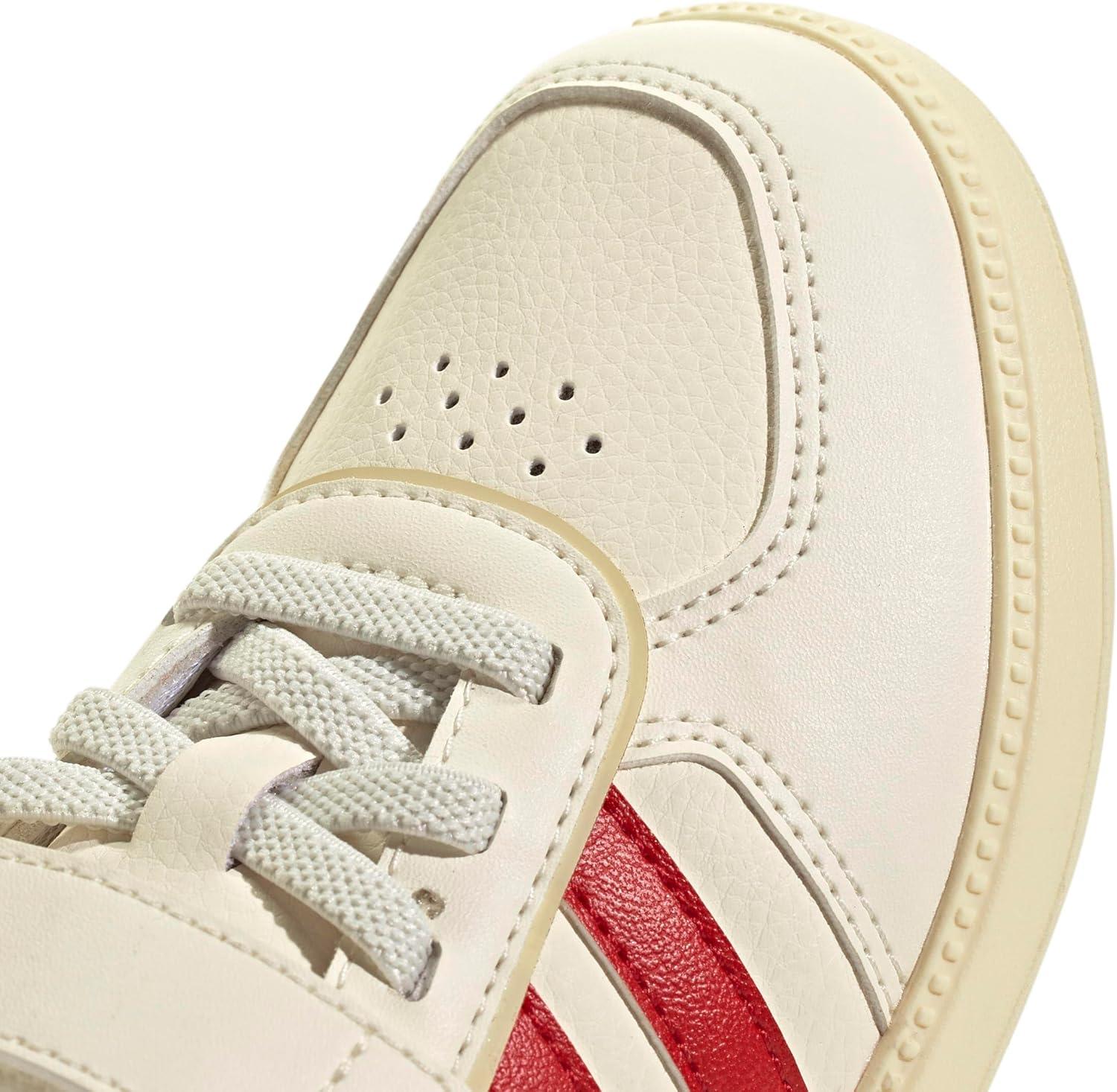 imageadidas UnisexChild Breaknet Sleek Elastic Lace ampamp StrapOff WhiteBetter ScarletWarm Vanilla