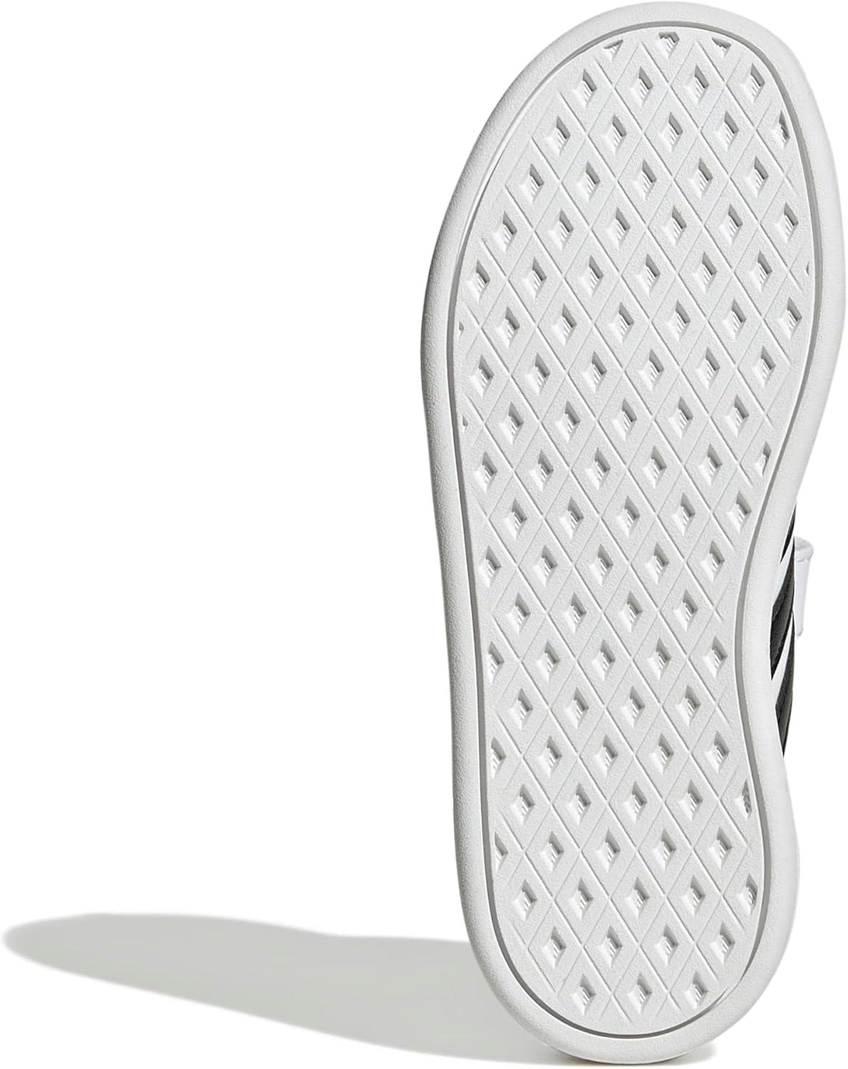 imageadidas UnisexChild Breaknet Sleek Elastic Lace ampamp StrapWhiteBlackOrange Tint