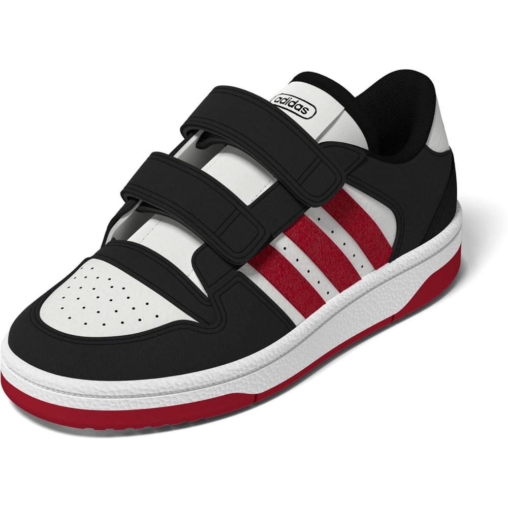 imageadidas Kids Break Start Hook ampamp Loop ShoeBlackTeam Power RedWhite