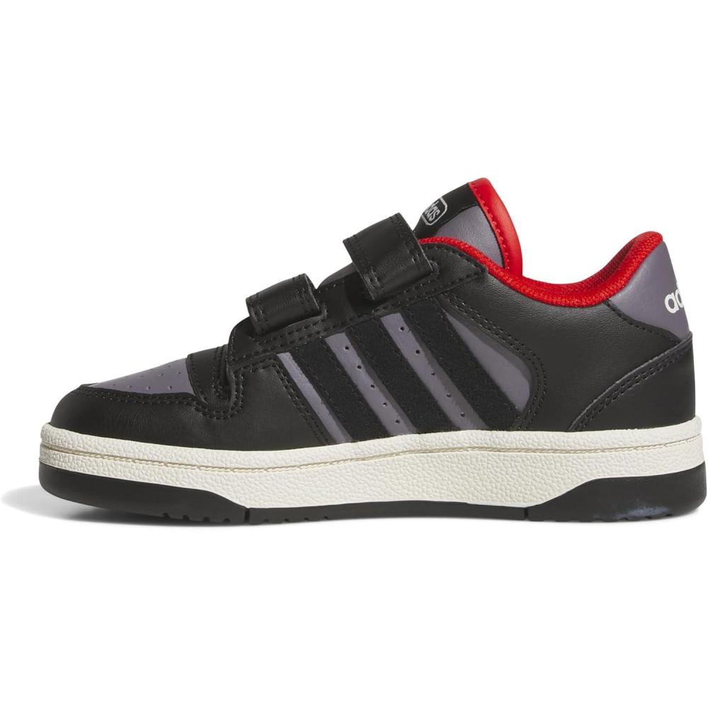 imageadidas Kids Break Start Hook ampamp Loop ShoeBlackTrace GreyOff White