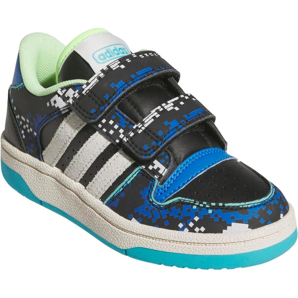imageadidas Kids Break Start Hook ampamp Loop ShoeBlackWhiteBright Royal