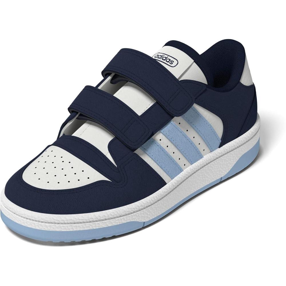 imageadidas Kids Break Start Hook ampamp Loop ShoeCollegiate NavyClear SkyWhite