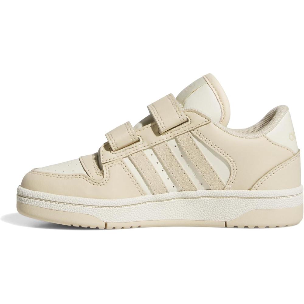 imageadidas Kids Break Start Hook ampamp Loop ShoeSand StrataCream WhiteOff White