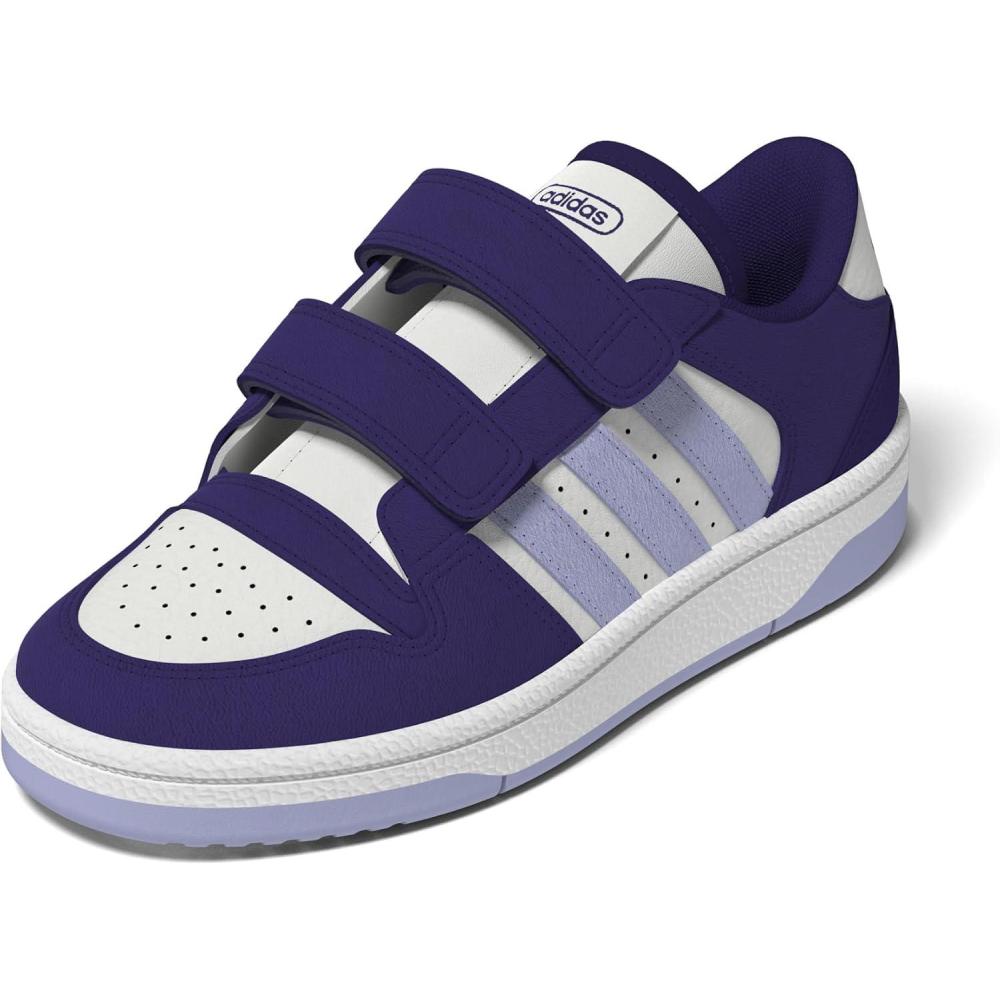 imageadidas Kids Break Start Hook ampamp Loop ShoeTeam Collegiate PurpleViolet ToneWhite