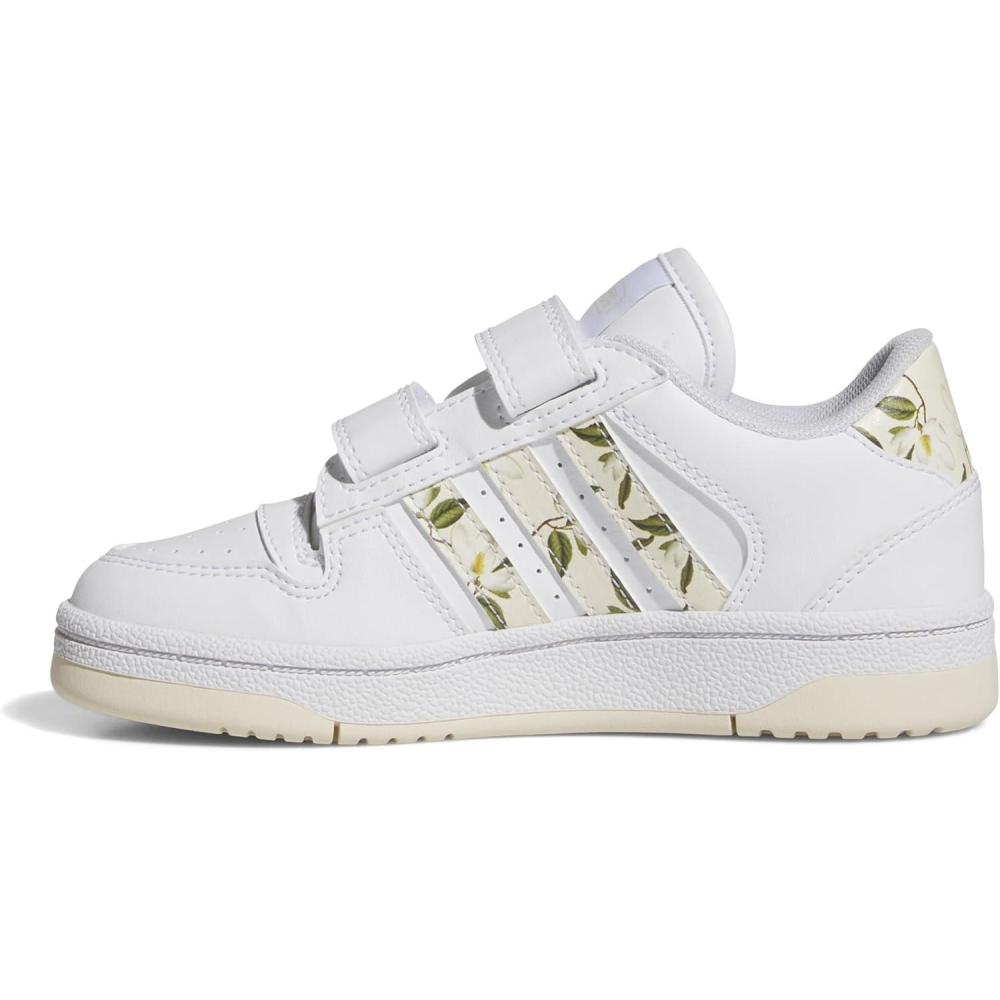 imageadidas Kids Break Start Hook ampamp Loop ShoeWhiteCream WhiteWhite