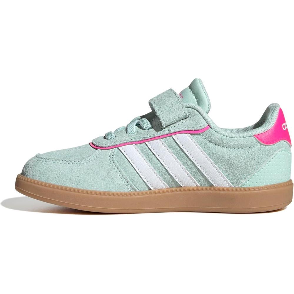 imageadidas UnisexChild Breaknet Sleek Elastic Lace ampamp StrapHalo MintWhiteLucid Pink