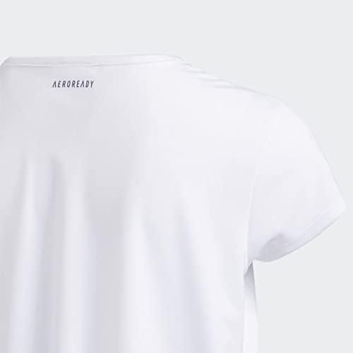 imageAdidas Girls Short Sleeve Cotton Scoop Neck Tee TShirtWhite