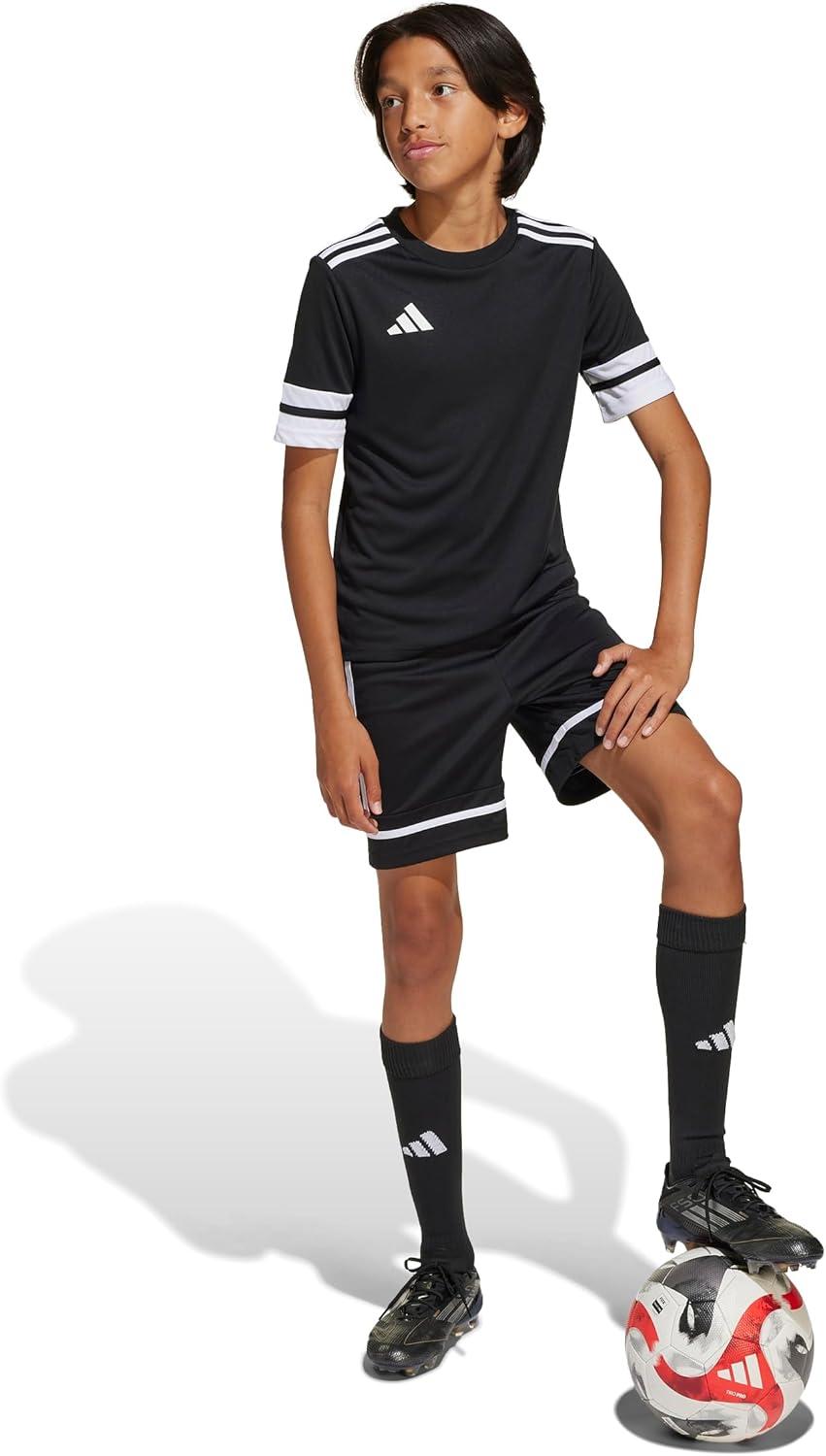 imageAdidas UnisexChild Squadra 25 ShortsBlackBlackWhite