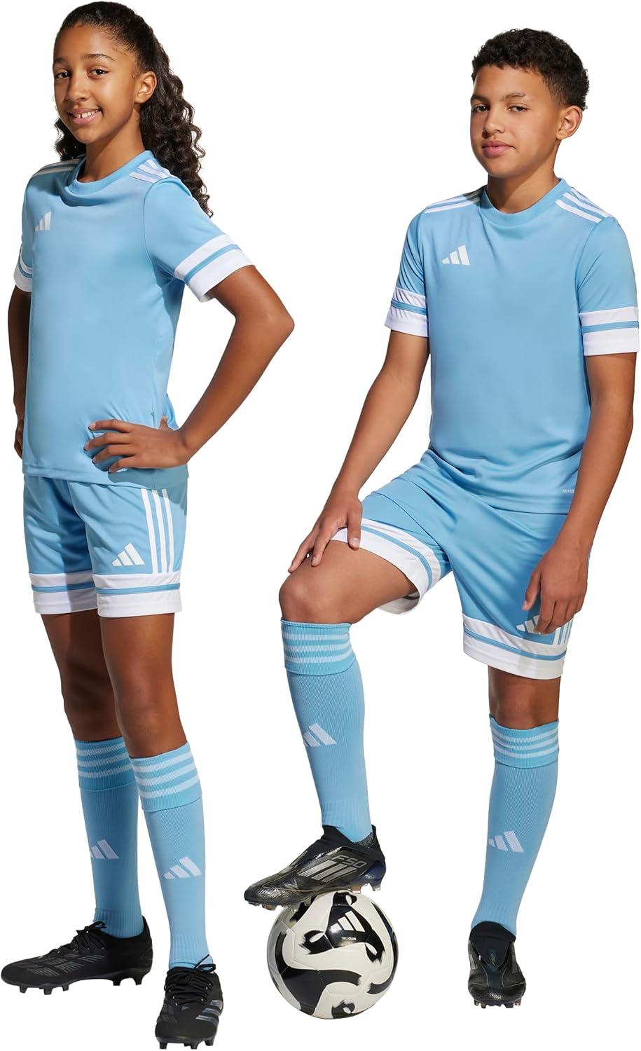 imageAdidas UnisexChild Squadra 25 ShortsTeam Light BlueWhite