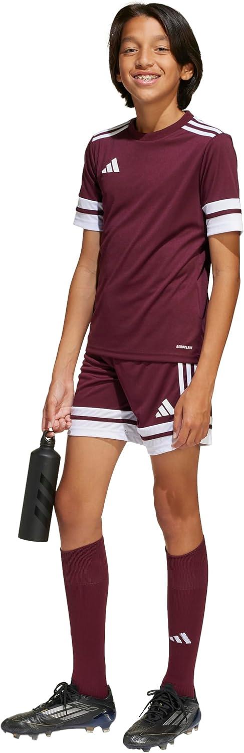 imageAdidas UnisexChild Squadra 25 ShortsTeam MaroonWhite