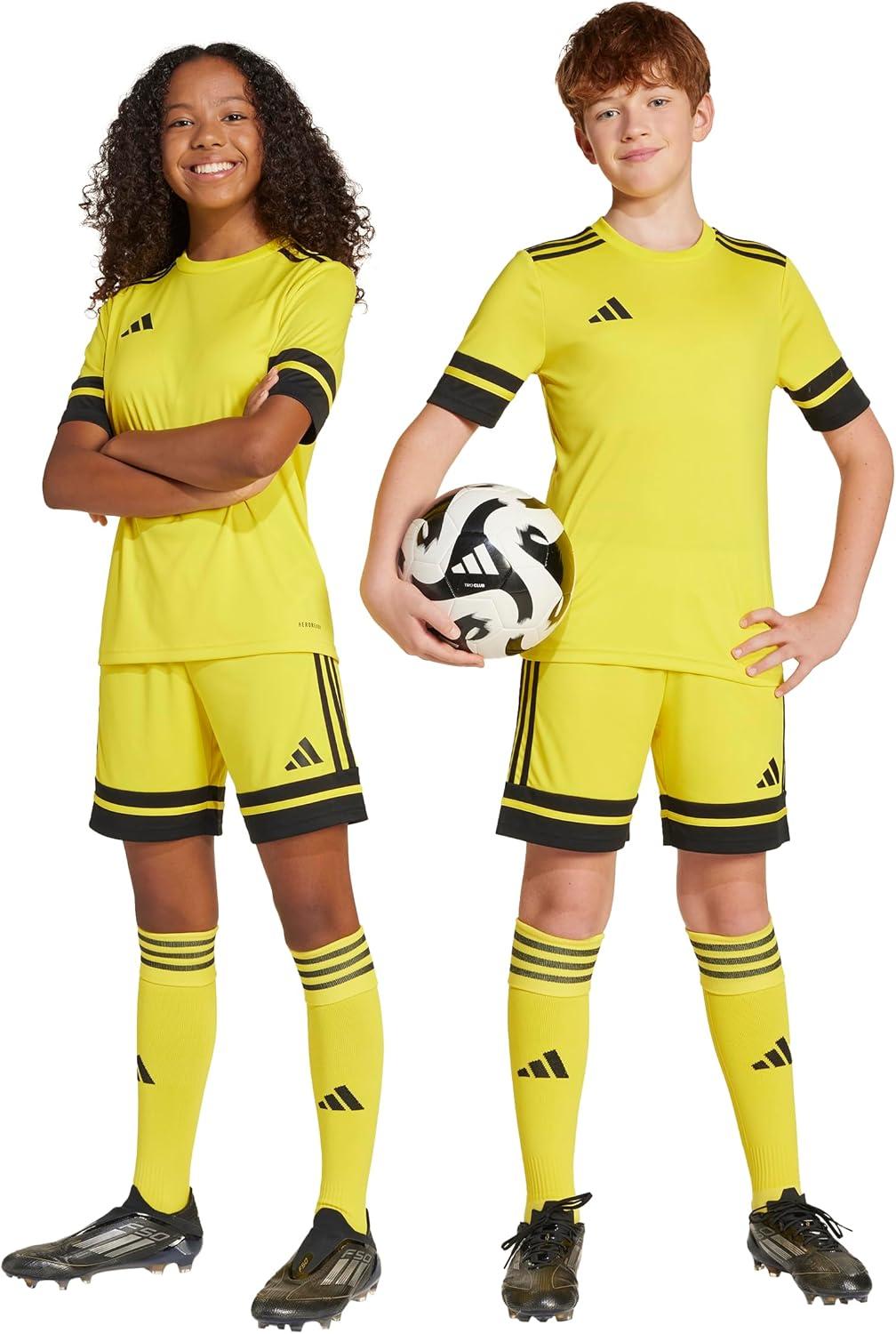 imageAdidas UnisexChild Squadra 25 ShortsTeam YellowBlack