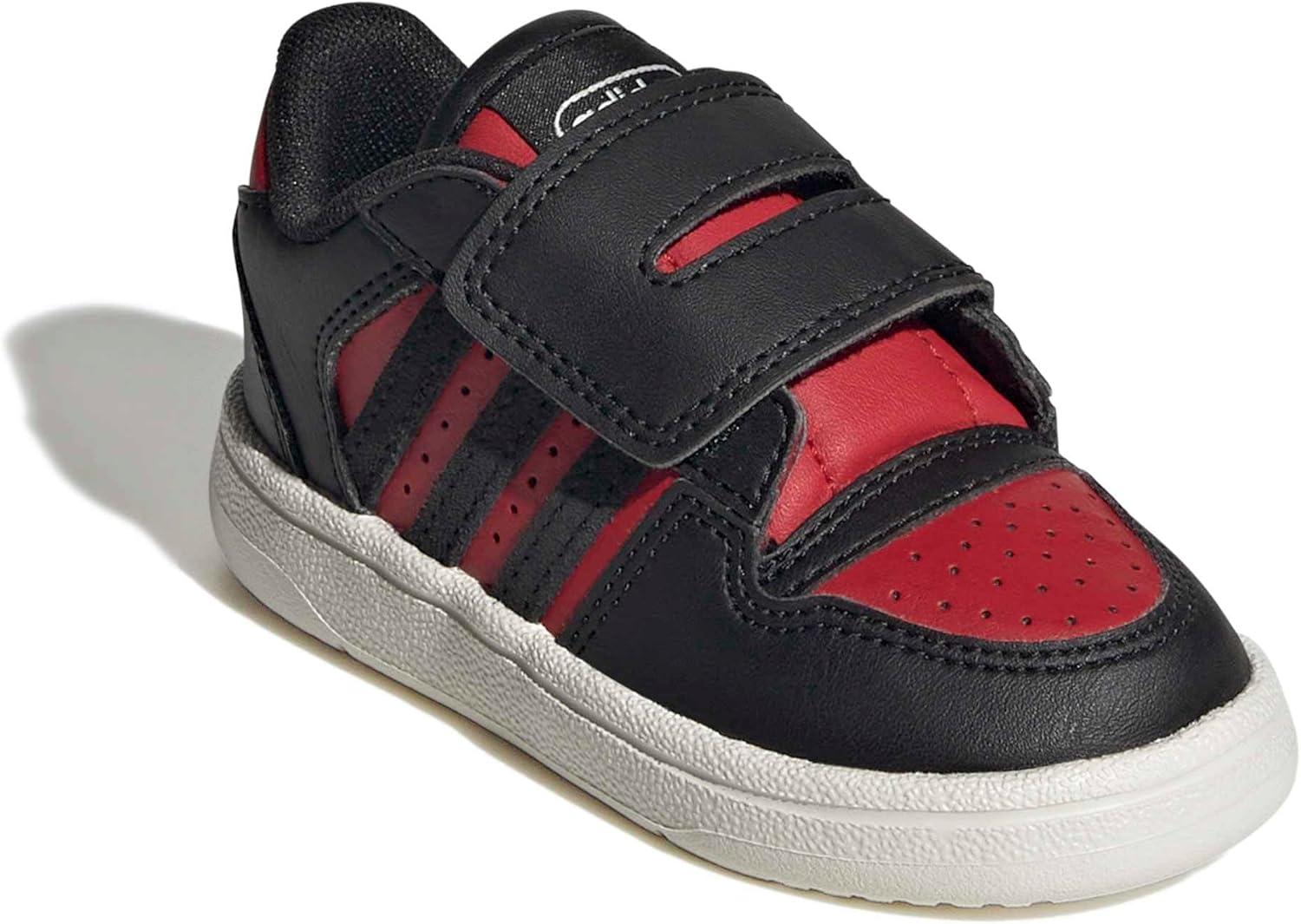 imageadidas Baby Boys Break Start Hook ampamp Loop SneakersBlackCollegiate RedWhite