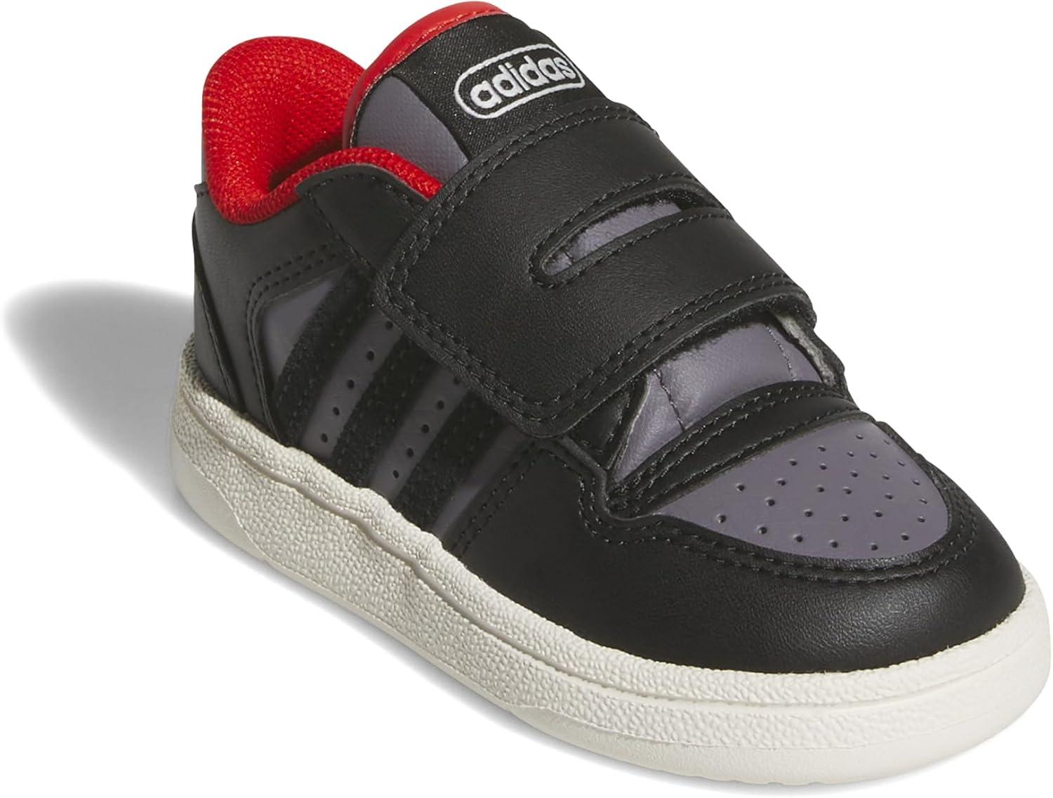 imageadidas Baby Boys Break Start Hook ampamp Loop SneakersBlackTrace GreyRed