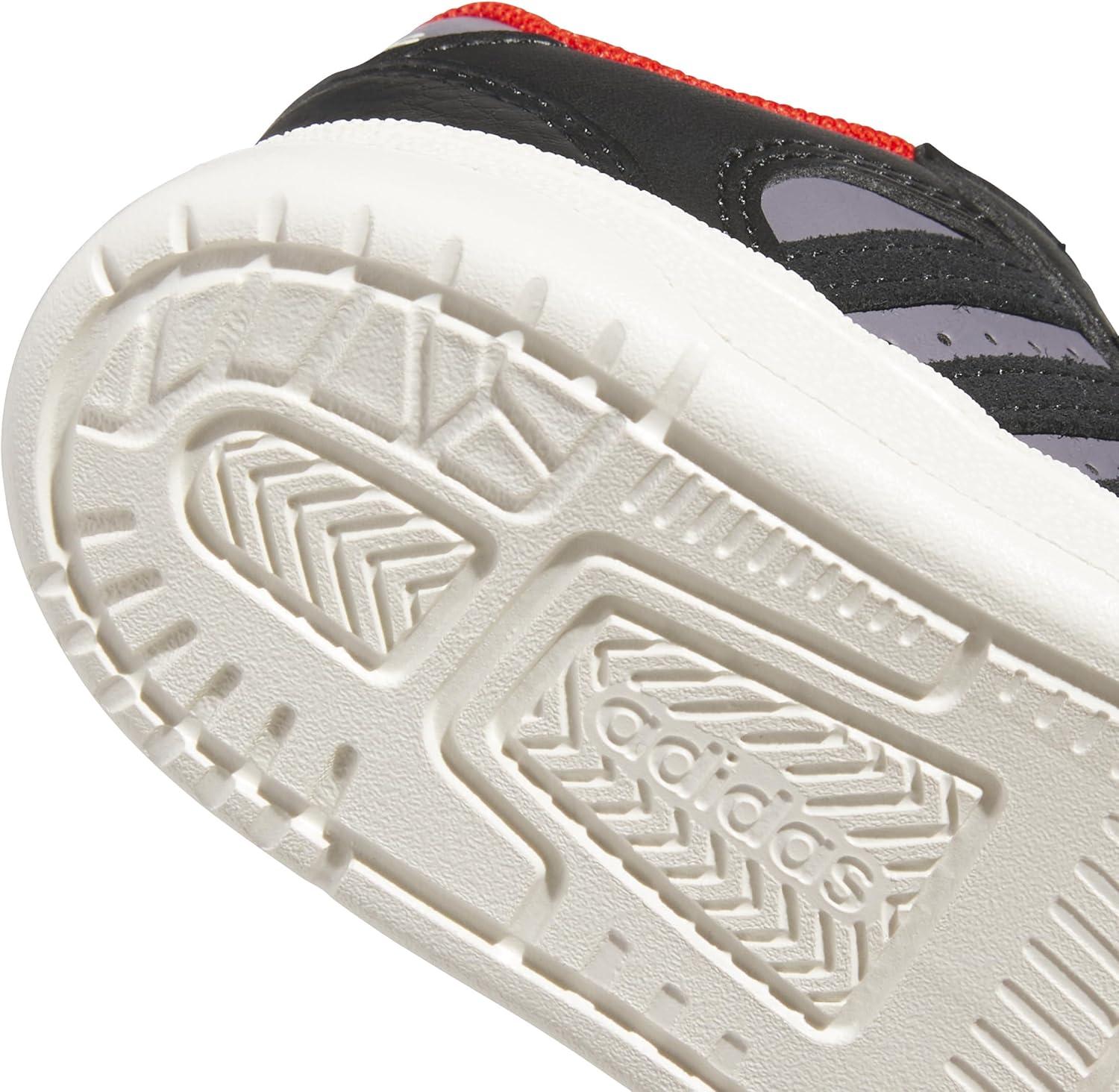 imageadidas Baby Boys Break Start Hook ampamp Loop SneakersBlackTrace GreyRed