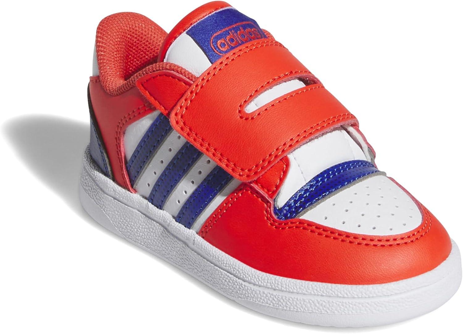 imageadidas Baby Boys Break Start Hook ampamp Loop SneakersBright RedEquipment BlueWhite