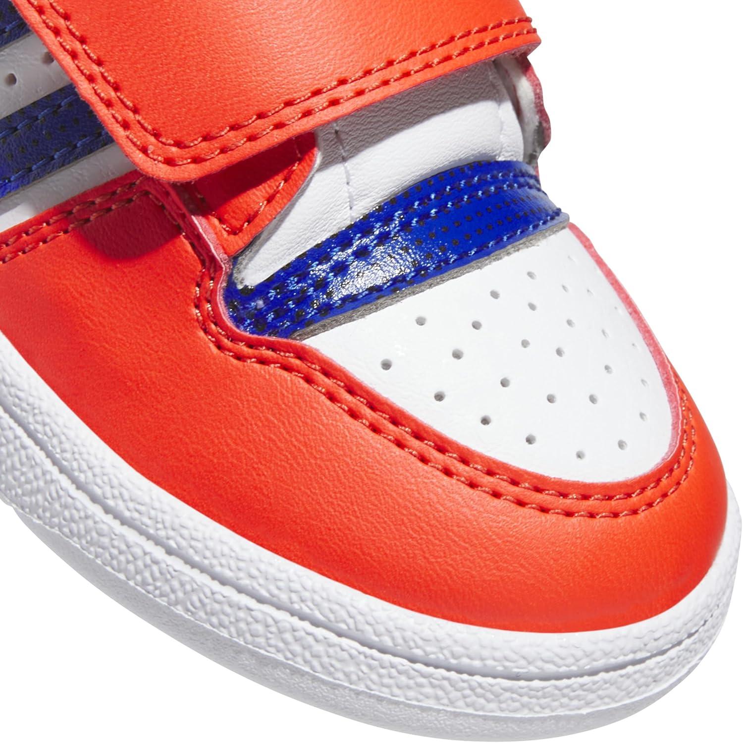 imageadidas Baby Boys Break Start Hook ampamp Loop SneakersBright RedEquipment BlueWhite
